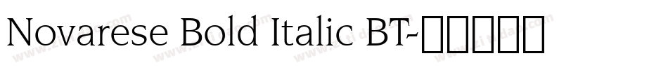 Novarese Bold Italic BT字体转换